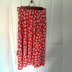 Floral midi skirt